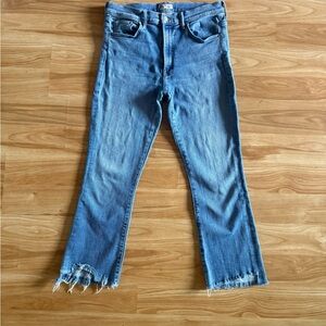Mother Denim The Insider Crop Step Fray in Promises to Keep - Sz 30